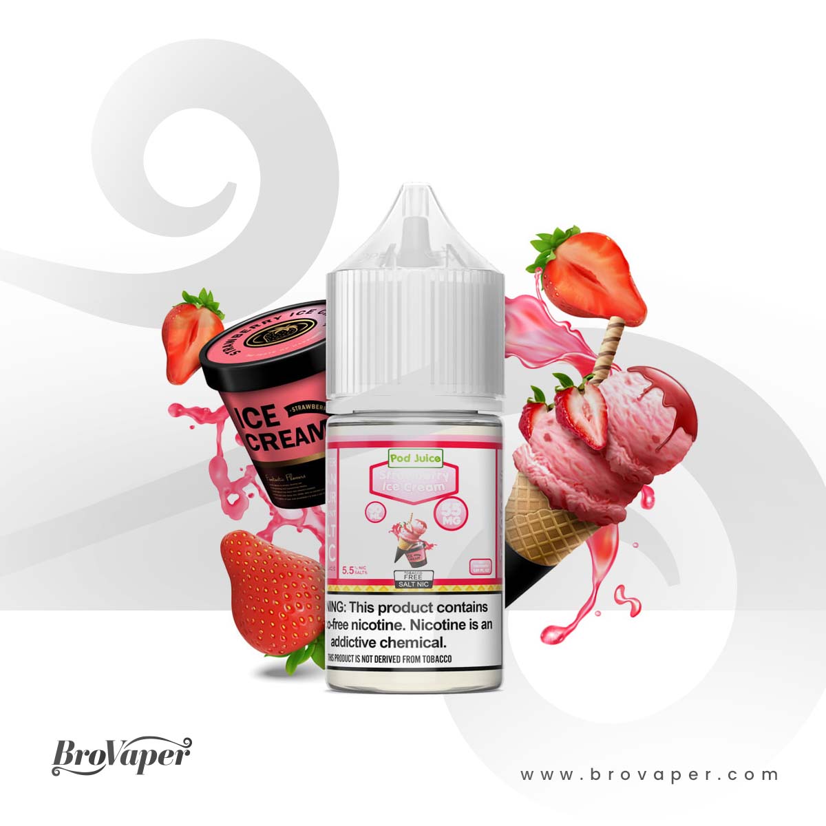 strawberry ice cream by pod juice 55