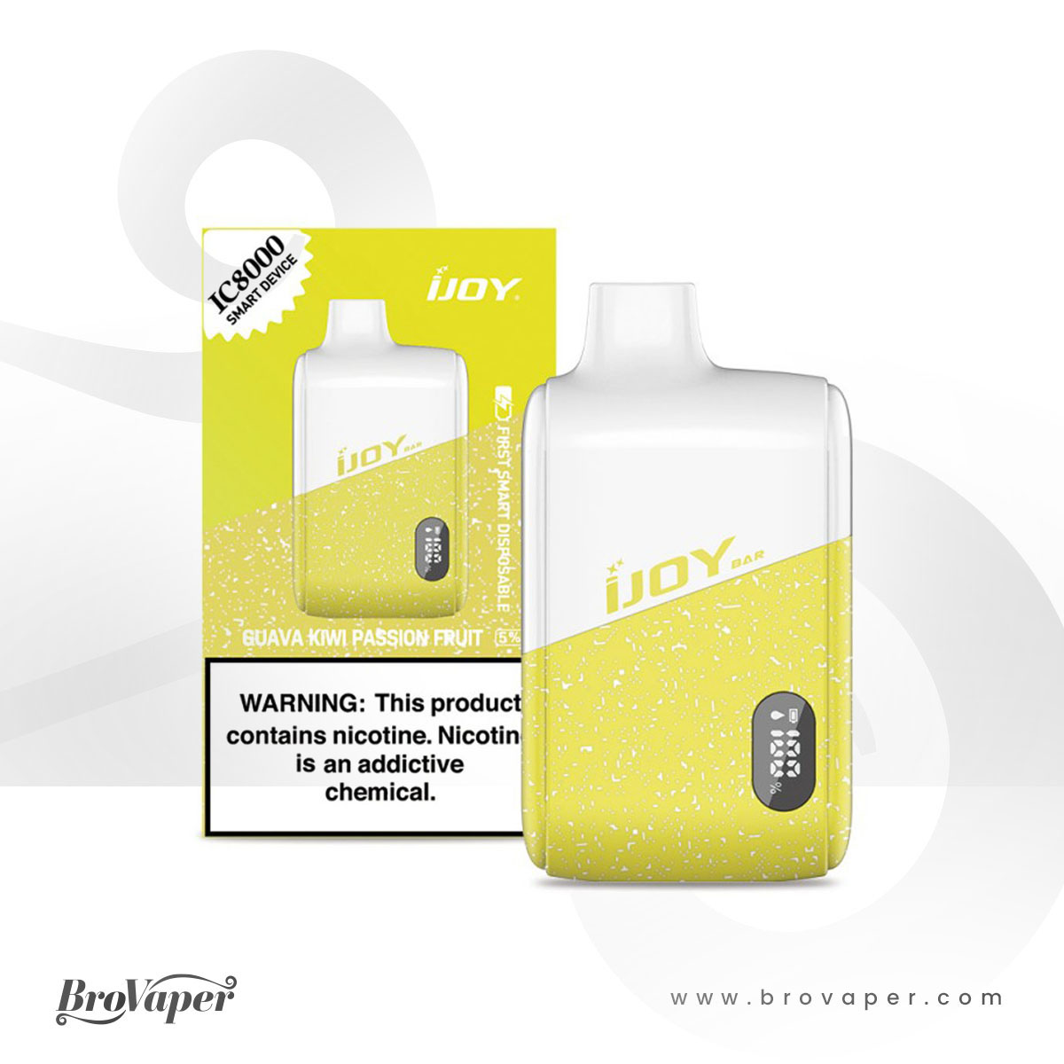 ijoy_bar_ic8000_guava_kiwi_passion_fruit_first_smart_vape_disposable_authorized_wholesale_distributor_near_me_free_shipping_order_today_rewards_point_best_deals